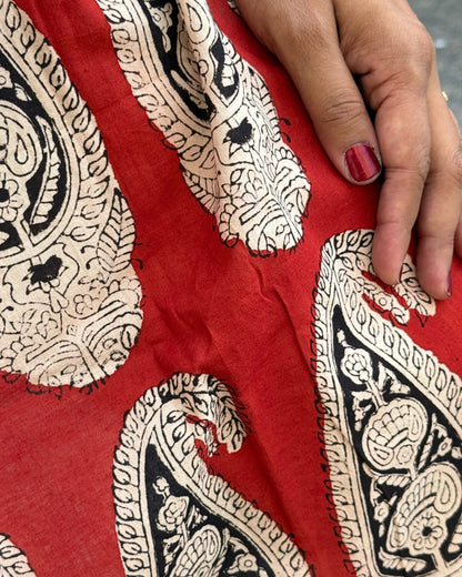 Crimson Paisley Kurta